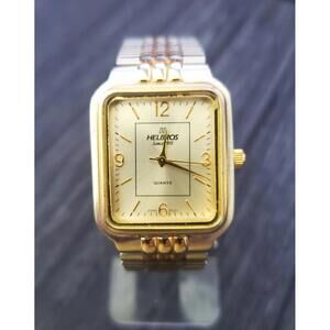 Rare Vintage Retro Helbros 80s Mens Tank Watch New Battery